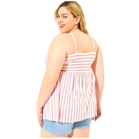 NEW TORRIDโPlus Size super Soft V-Neck Twisted Front Babydoll Tank Top 2X - Picture 9 of 14